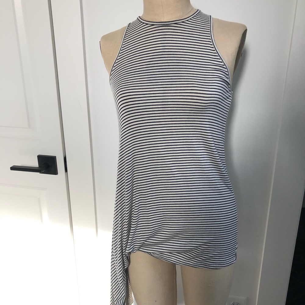 Asymmetrical striped women’s tank